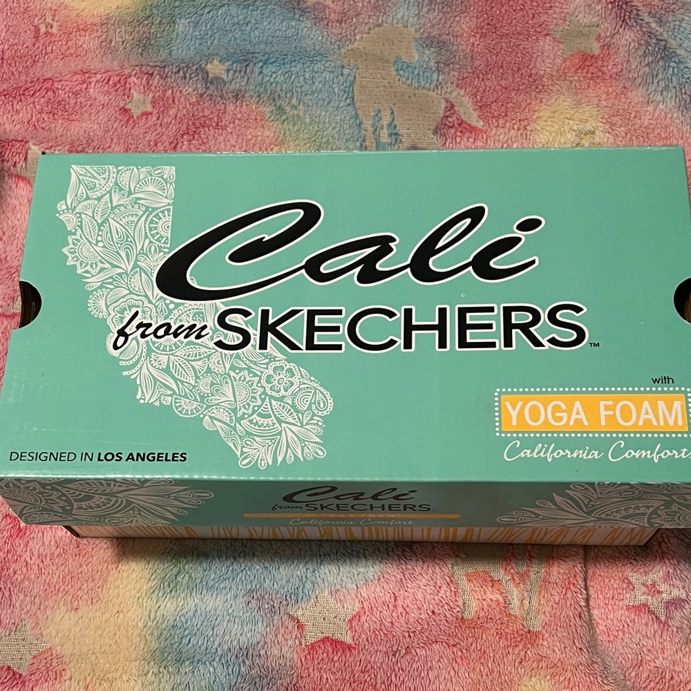 Skechers Cali Yoga Foam Box - Teal and Black